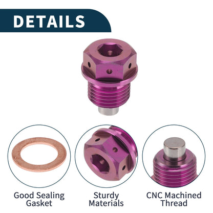 M16x1.5 Magnetic Oil Drain Plug for Universal Applications (1 Pc)