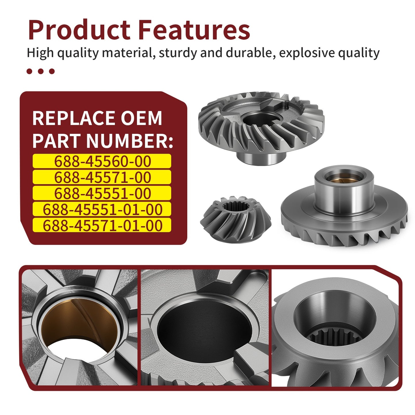 Gear Set for Yamaha 85 HP C85 TLR (1991–1996) / CV85 ETL (1989–1990)
