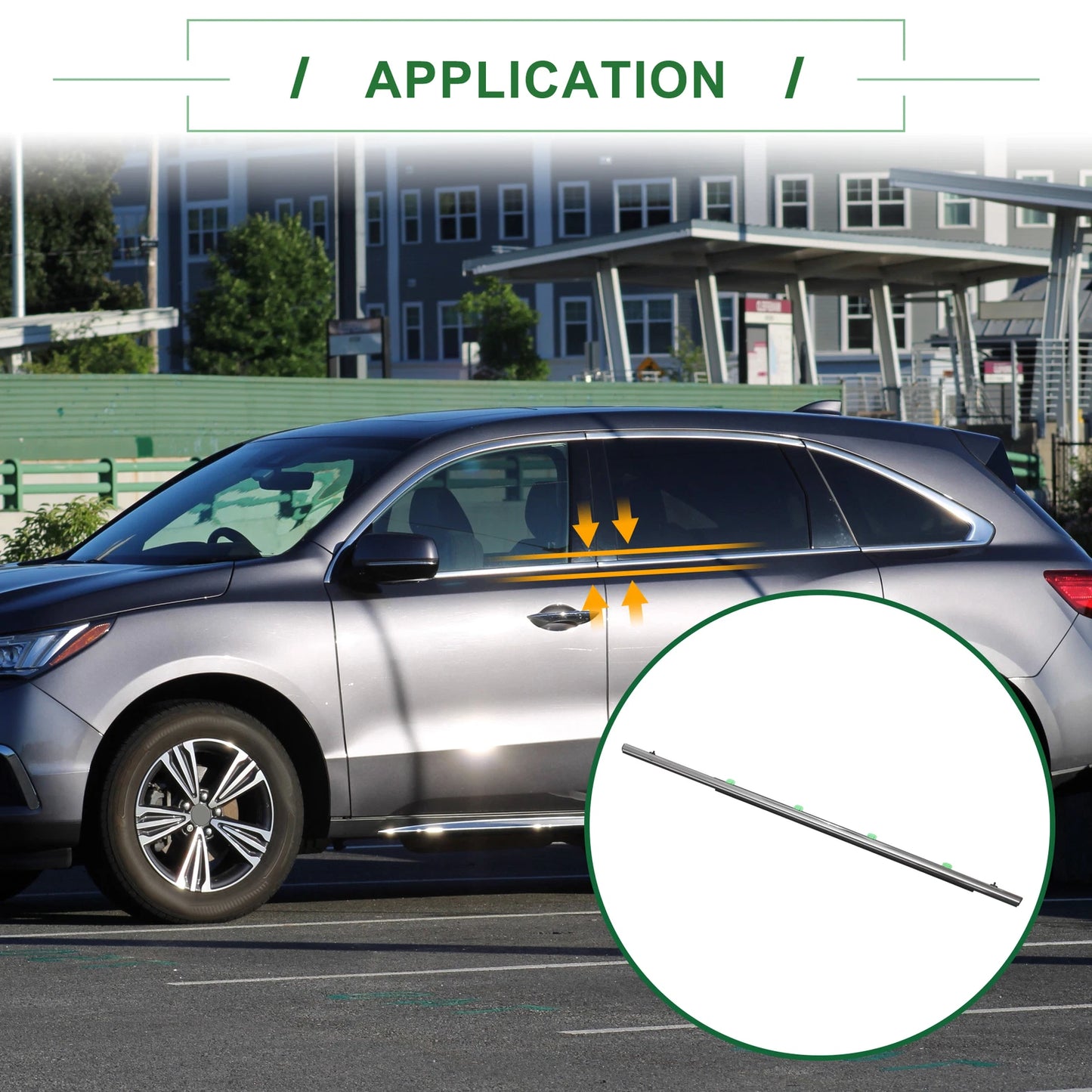 1 Pcs Rear Left Window Seal No. 72950TX4A01 for Acura RDX (2013–2018)
