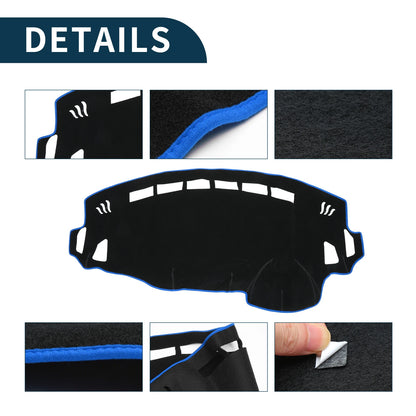 Set of 1 Dashboard Cover Mat for Suzuki Spacia MK32S (2013–2017) Black Blue
