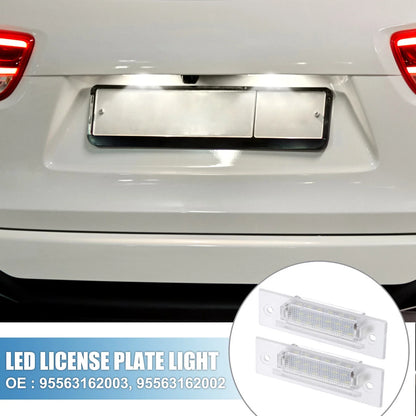2 x 6500K White LED License Plate Lights for Porsche Boxster (1999-2004)