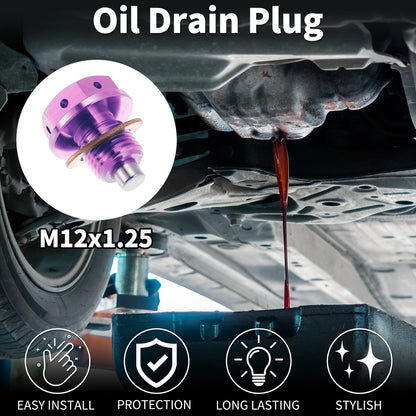 M12x1.25 Magnetic Oil Drain Plug for Universal Applications (Titanium Alloy)