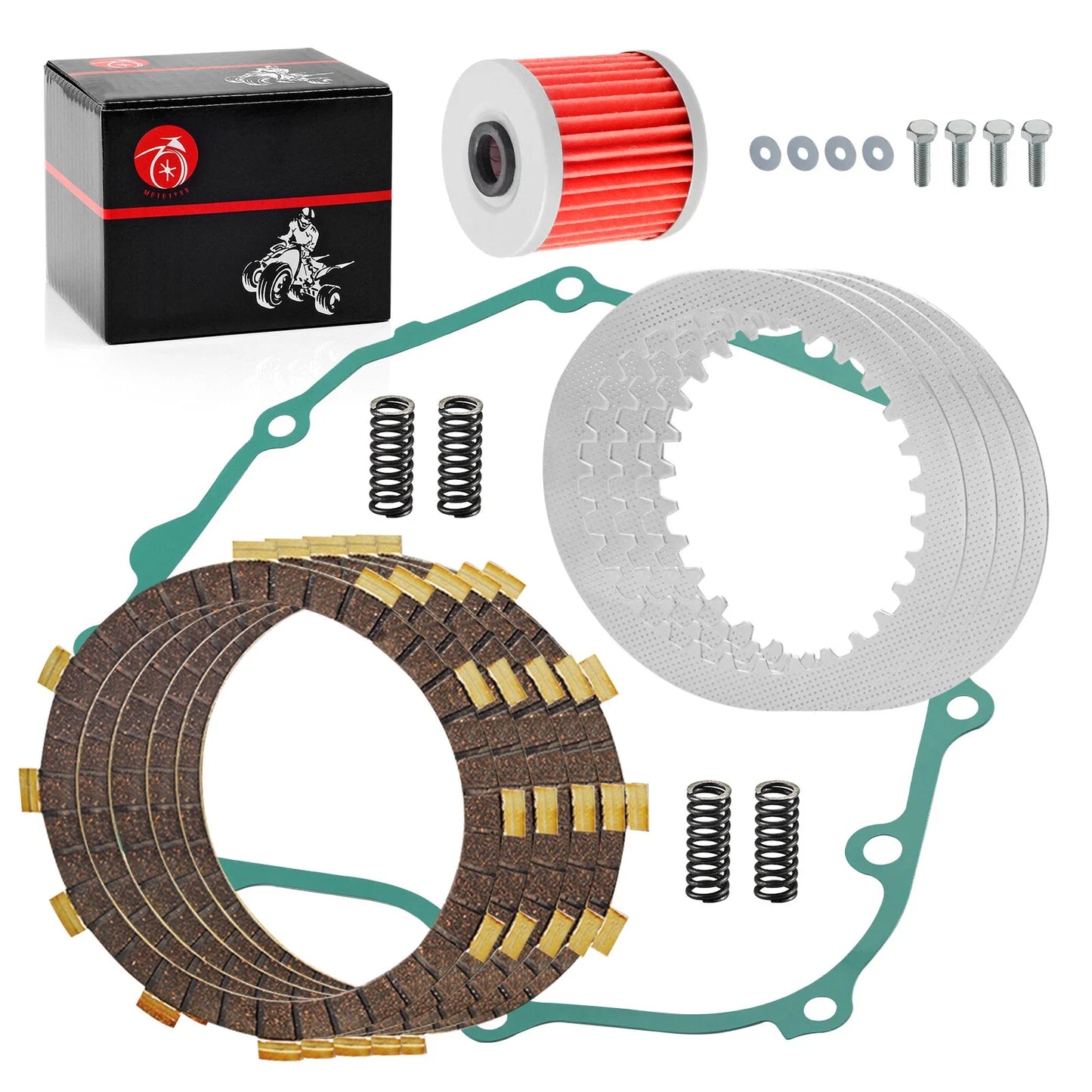 Clutch Friction Plates &Gasket Kit for Kawasaki Ninja EX250F (2008–2012)