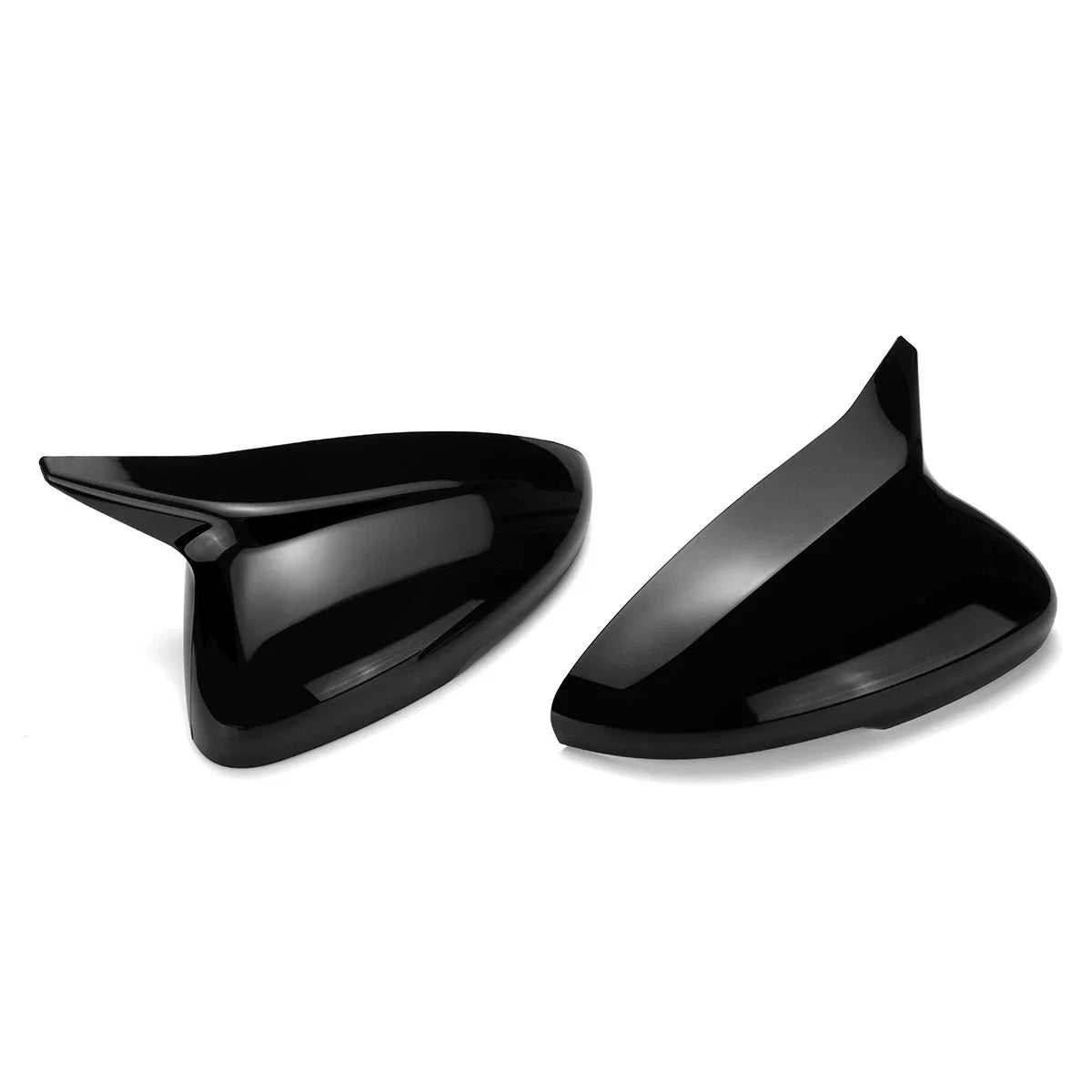 Pair Glossy Black Rearview Mirror Cover Cap Trim for Honda Accord (2018–2022)