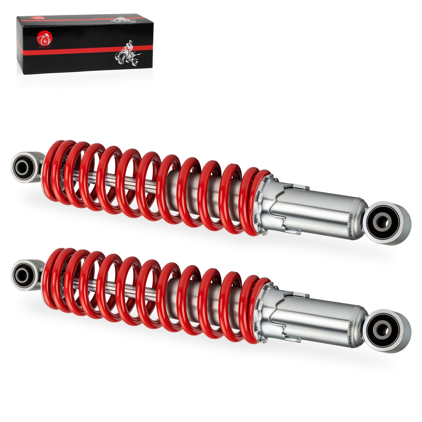 Set of 2 Red Front Shock Absorbers for Yamaha Blaster YFS200 (1988–2006)