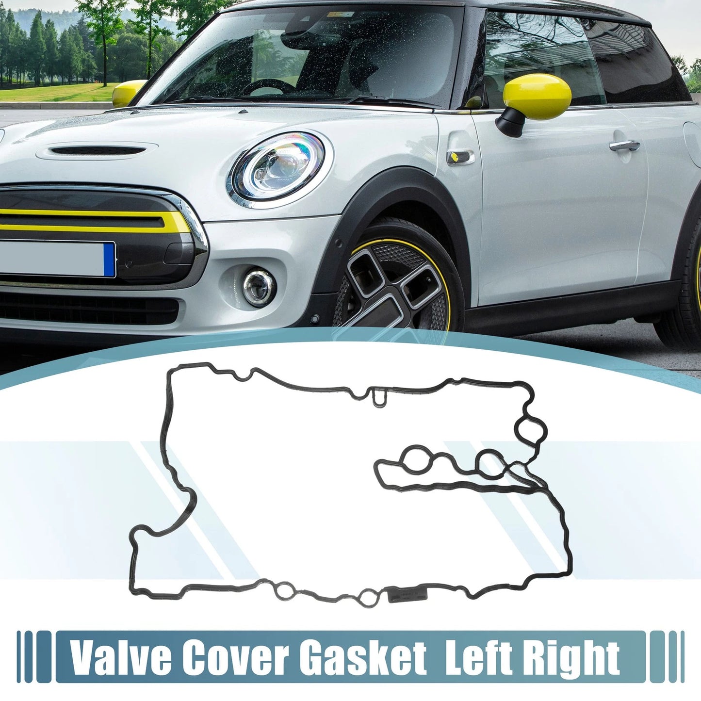 Set of 2 Black Engine Valve Cover Gasket Seals No.11128618515 for BMW i8 (2014–2020)