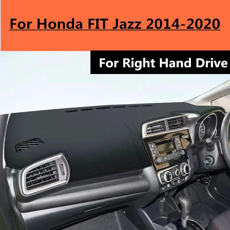 Dashboard Cover Leather Dash Protector Mat for Honda FIT Jazz (2014–2020)