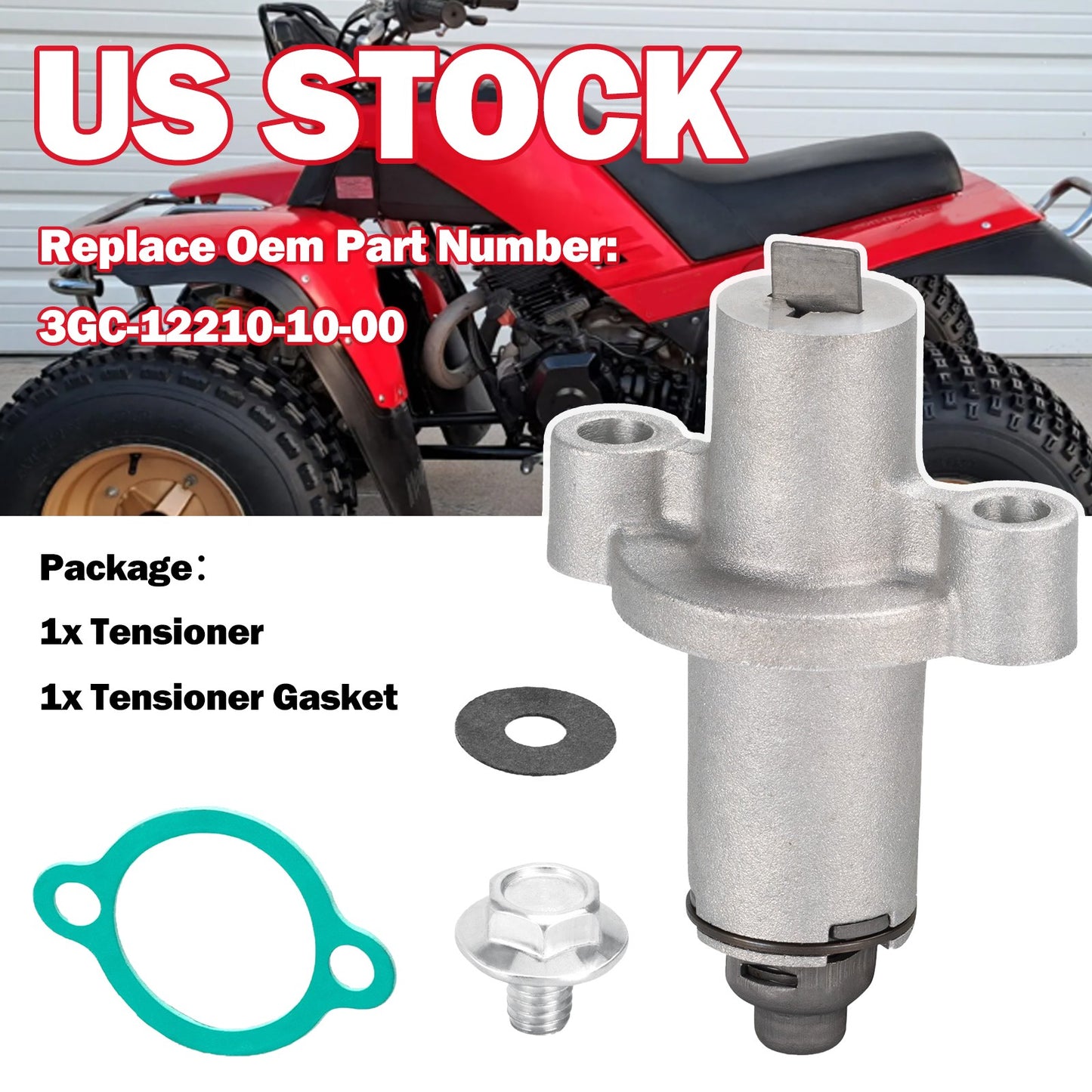 Cam Timing Chain Tensioner with Gasket for Yamaha MOTO-4 YFM 200 250 (1985–1999)