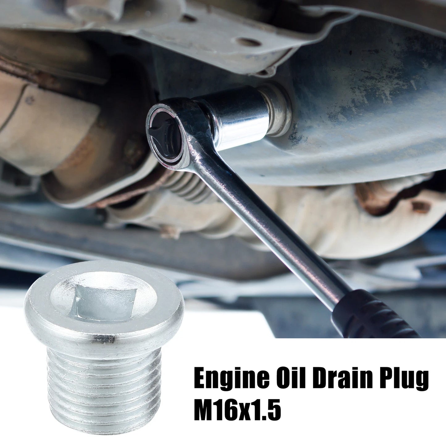 Set of 4 M16x1.5 Engine Oil Drain Plug Screws with Seal Ring for Volvo