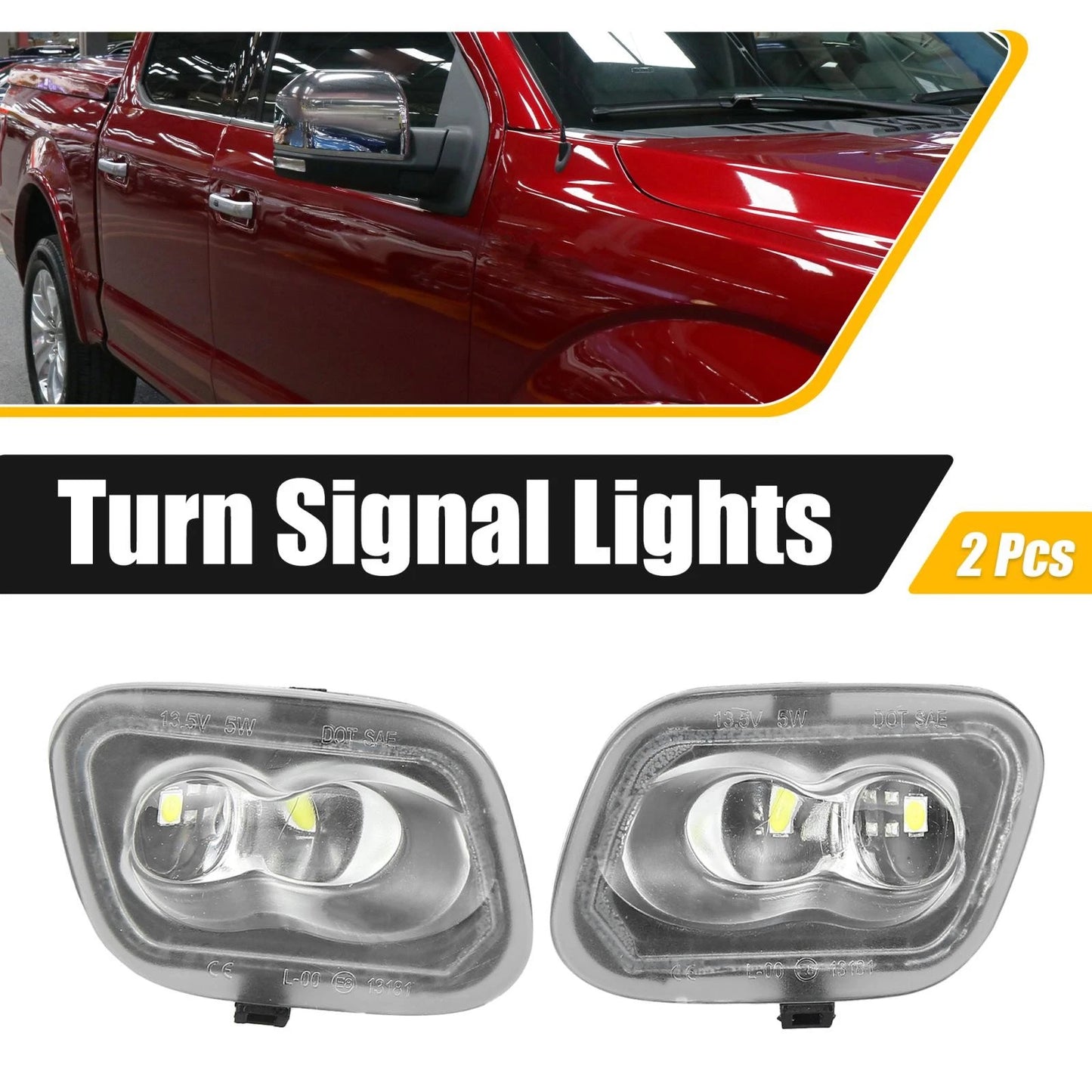 2X Side Puddle Light for Ford F-150 F-250 F-350 F-450 Super Duty (2015–2023) FL3Z13B374B