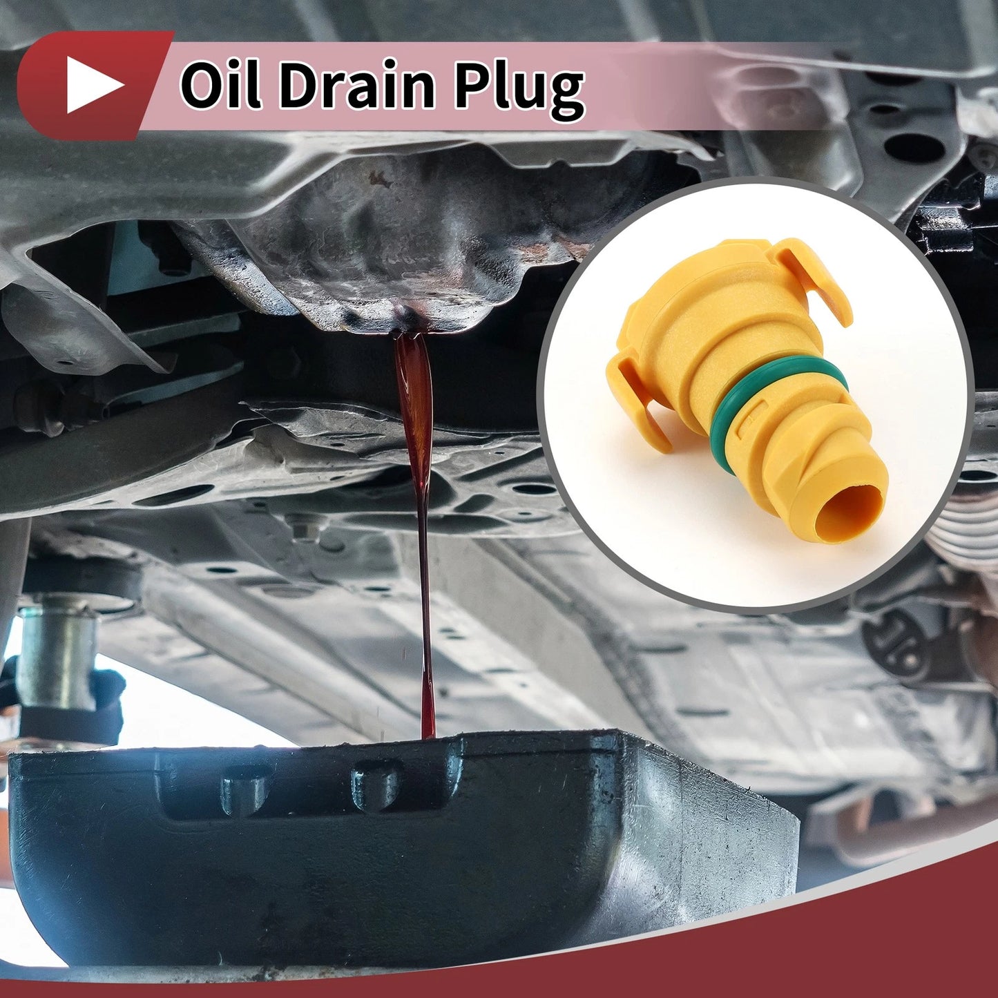 Set of 1 Oil Drain Plug for Ford F-250 F-350 F-450 F-550 Super Duty (2011–2012)