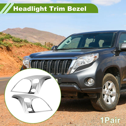 Pair Headlight Trim Bezel for Toyota Prado FJ120 (2003–2009)