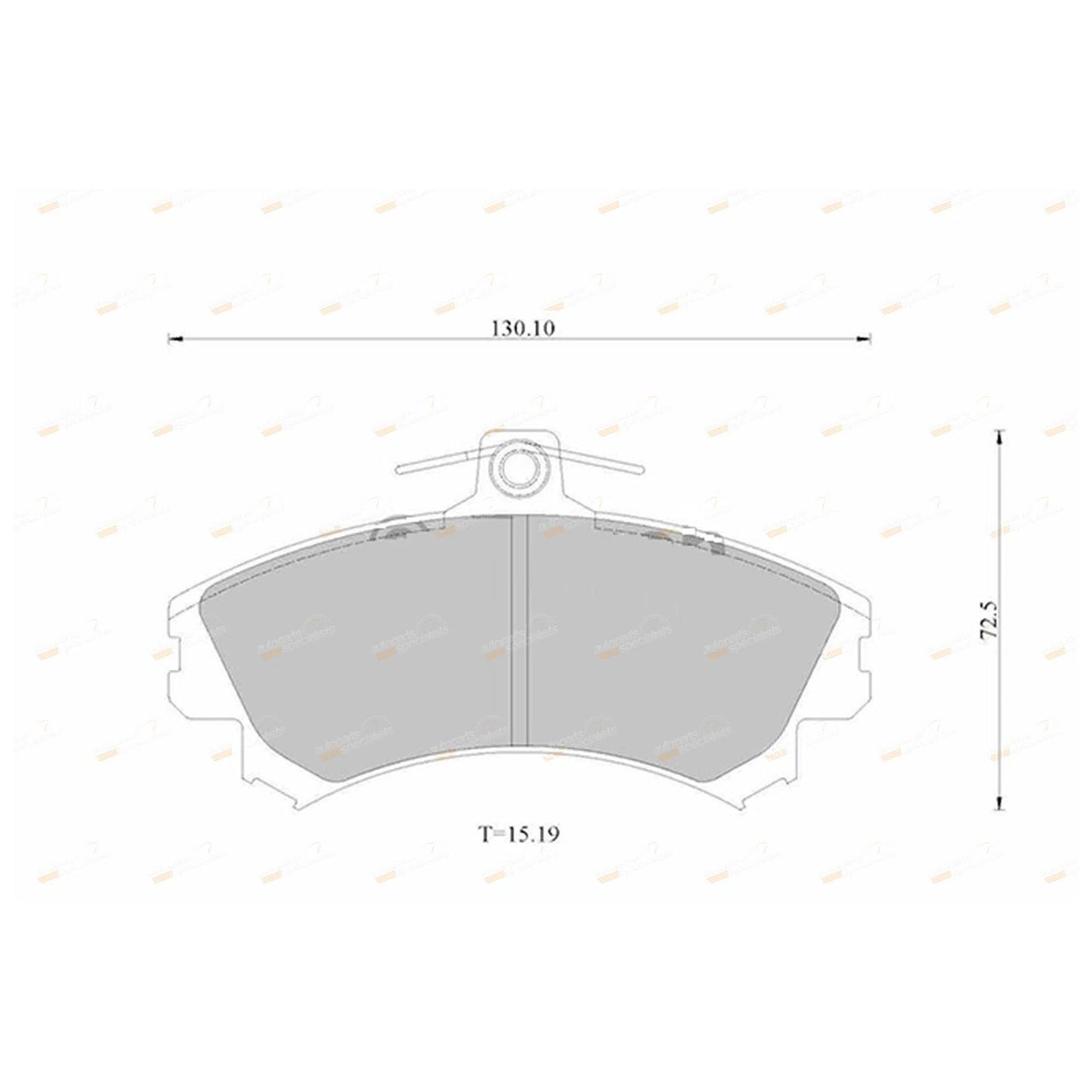 Set of 4 Front Disc Brake Pads for Proton Jumbuck Ute (2001–2013)