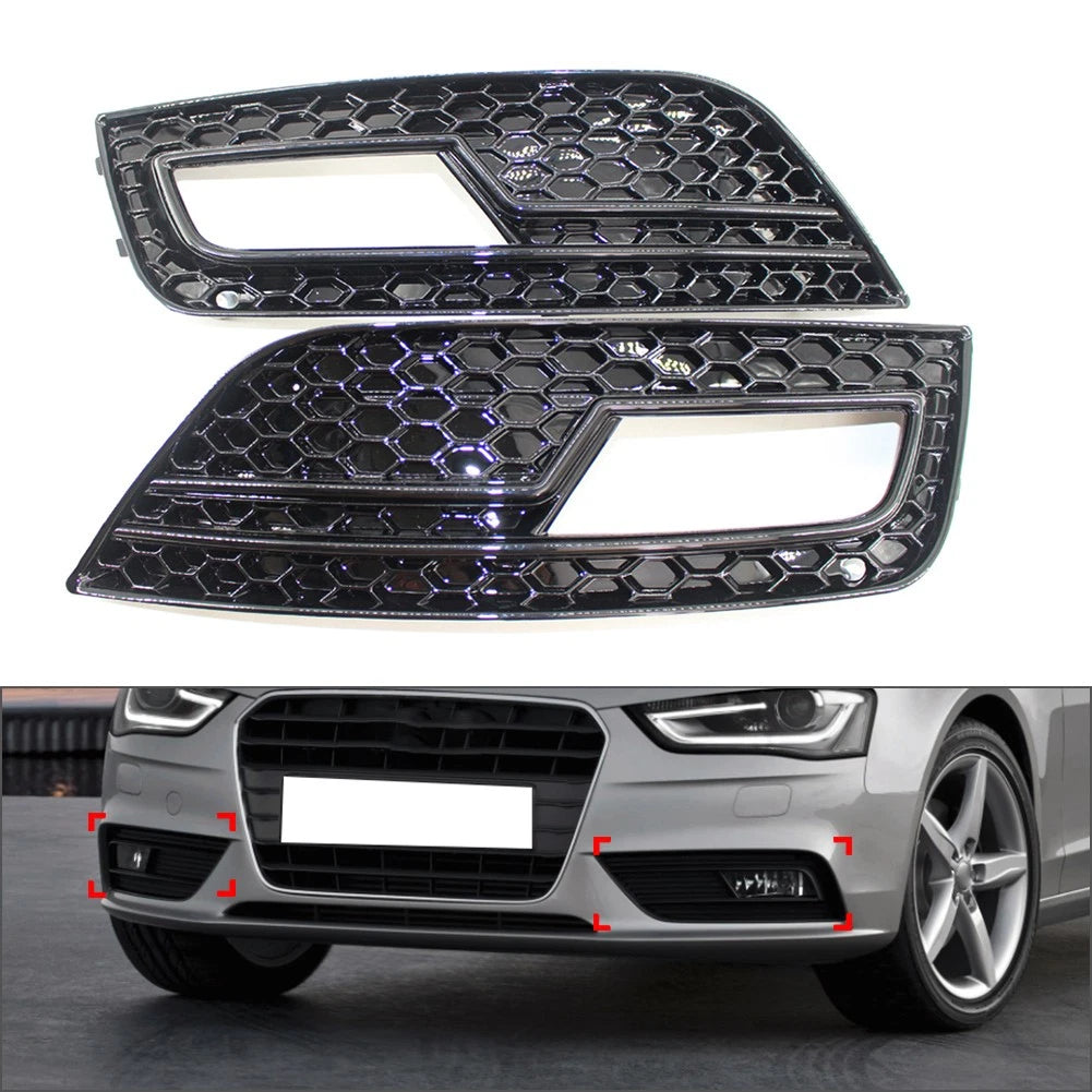 Left Front Bumper Fog Light Grille Cover for Audi S5 A5 (2018–2019)