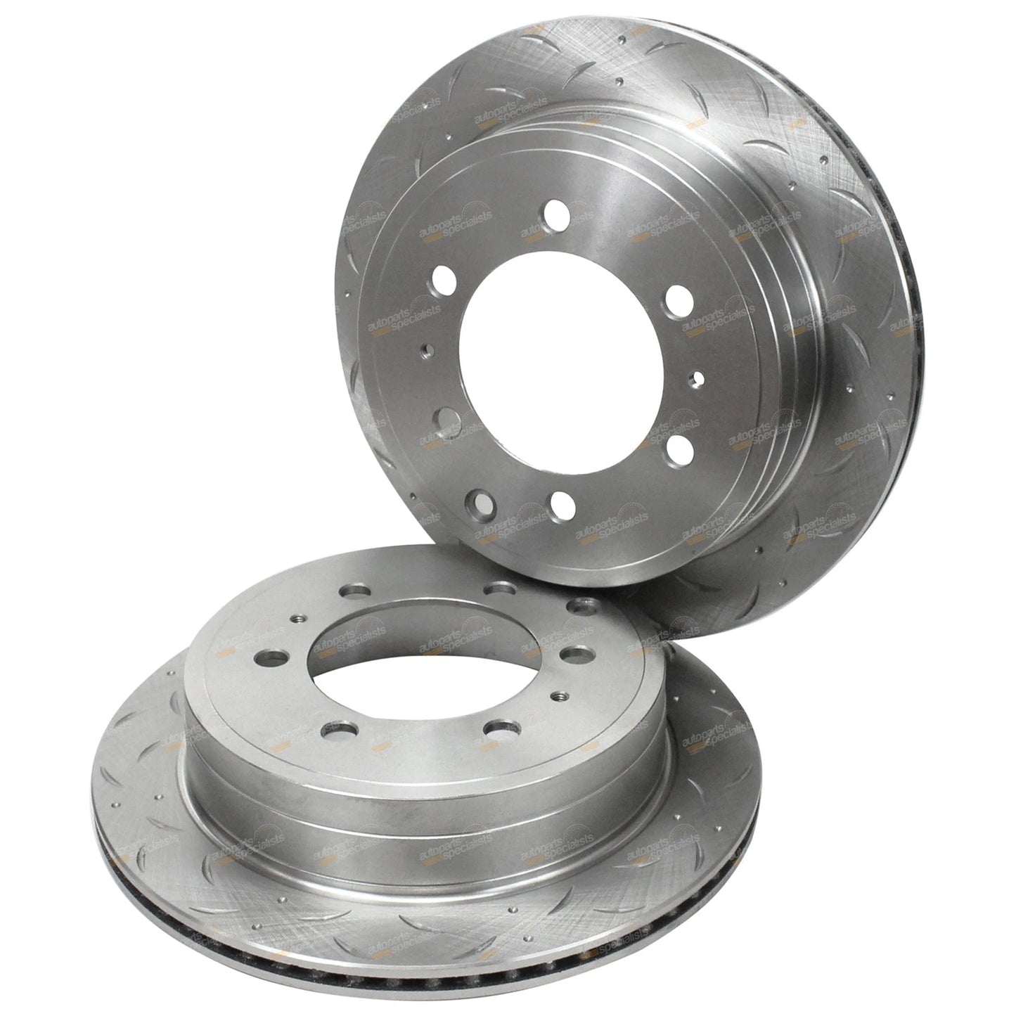 2 Rear Disc Rotors + Brake Pad Set for Toyota Prado (1996–2009)
