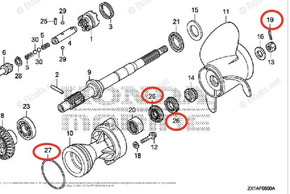 Lower Unit Seal Kit for Honda 115-225 HP (Year Range Not Specified)