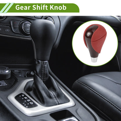 Automatic Gear Shift Knob for Lexus ES350 2007-2015 - Plastic Faux Leather Red Brown