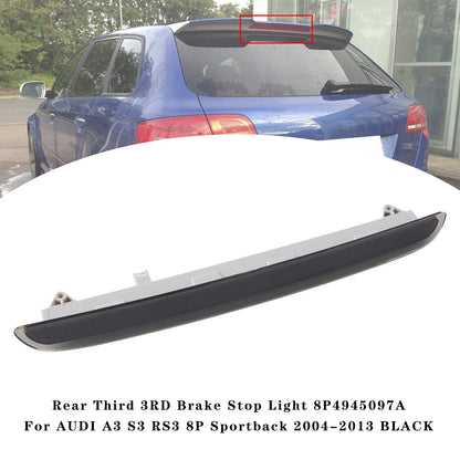 Third Rear Stop Light for Audi A3 S3 RS3 8P Sportback (2004–2013) Black