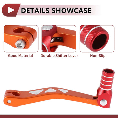 Folding Gear Shifter Levers for Yamaha TTR 50cc (2003–2023) - Orange/Red