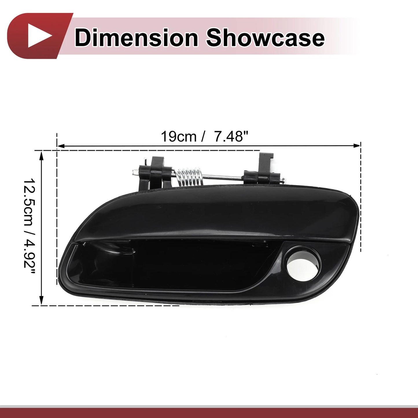 Car Exterior Door Handle for Hyundai Elantra (2017–2020) No. 826602D000 Black ABS