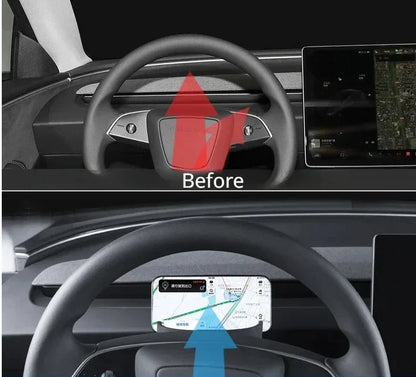 Steering Wheel Phone Sunglasses Holder for Tesla Model 3 Highland (2024–2024)