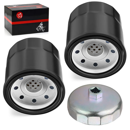2 x Oil Filter w/Tool for Yamaha Grizzly YFM350-700