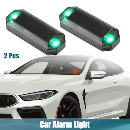 2X Solar Power Simulated Dummy Alarm LED for Universal Vehicles