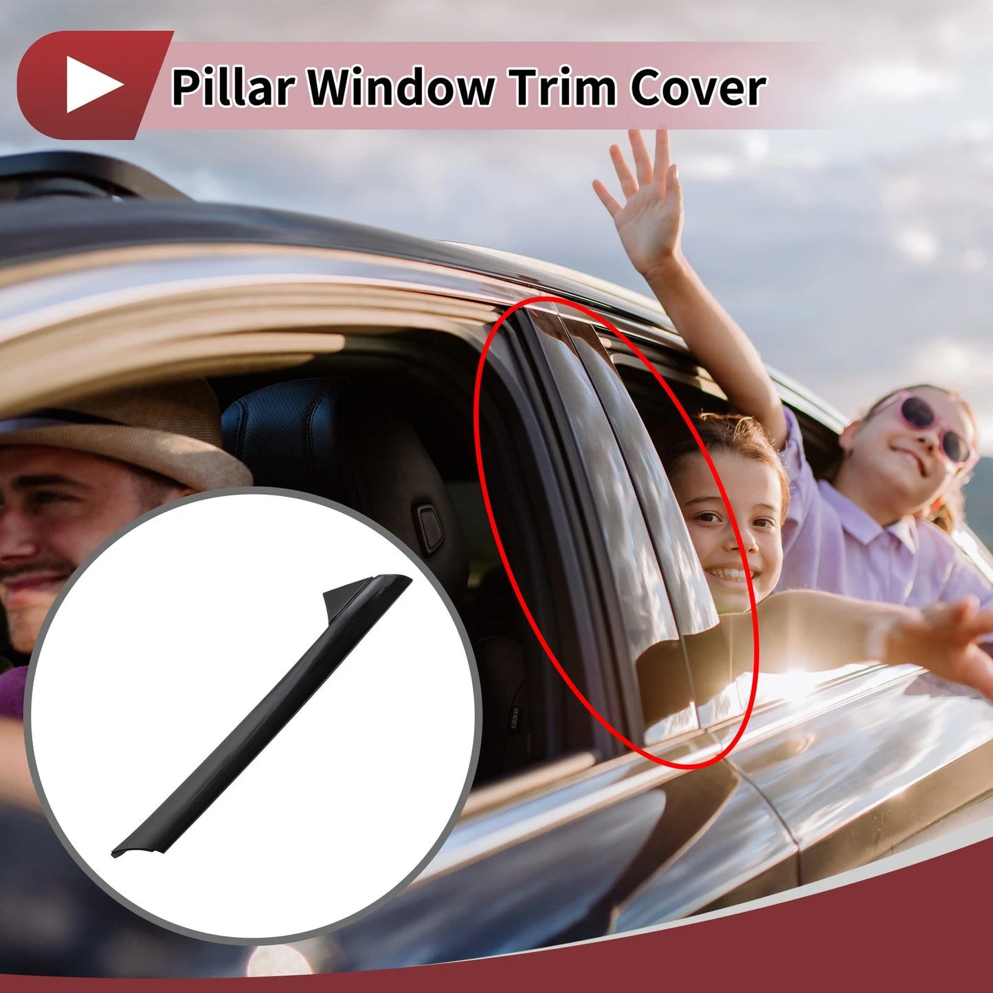 Door Pillar Window Trim for Ford Explorer (2011–2019) No.BB5Z7803145AA