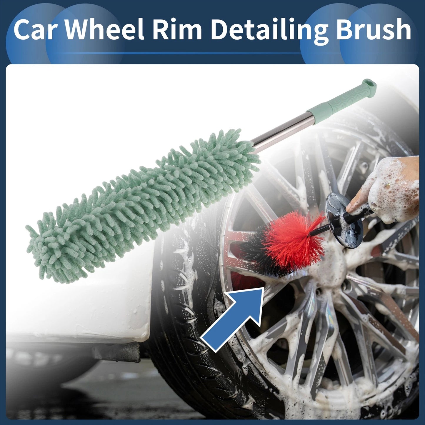 Car Wheel Brush for Universal Use (60-100cm / 23.62"-39.37")