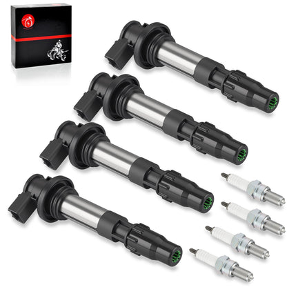 Set of 4 Ignition Coils & Iridium Spark Plugs for Suzuki GSX-R600 (2008–2023)