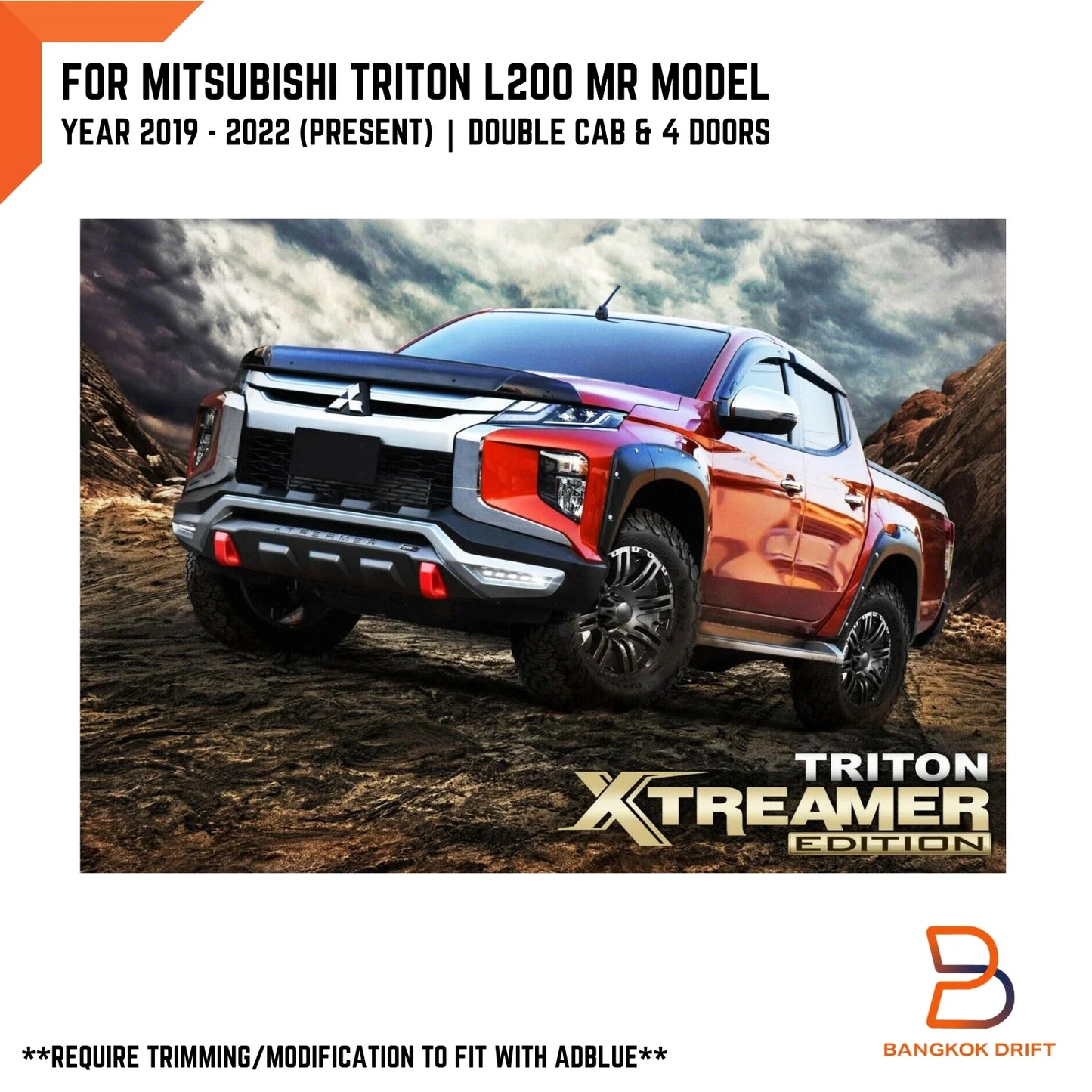 Fender Flares for Mitsubishi Triton Ute 2019-2023