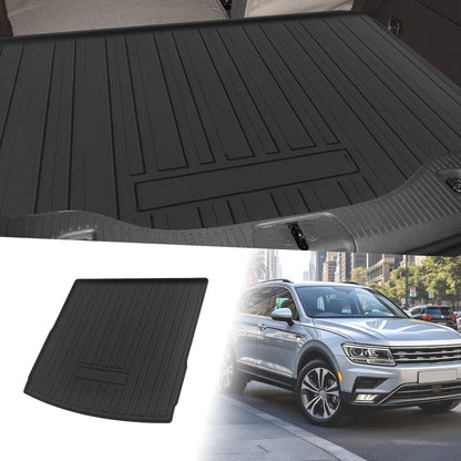 Flat Face Cargo Liner Rear Trunk Mat for Volkswagen Tiguan (2018–2024) TPE