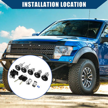 Ignition Lock Cylinder & Door Lock Key Set for Ford Transit Connect (2010–2013)