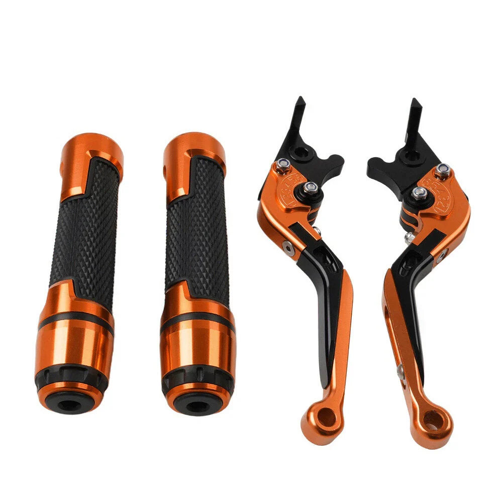 Orange Extendable Brake Clutch Levers Grip Set for Ducati Monster (2008-2015)