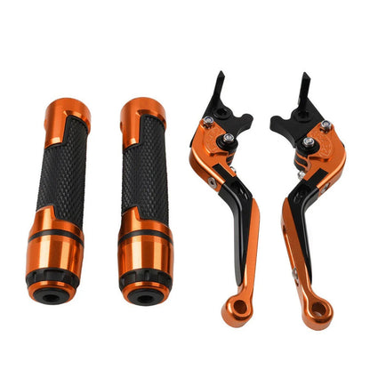 Orange Extendable Brake Clutch Levers Grip Set for Ducati Monster (2008-2015)