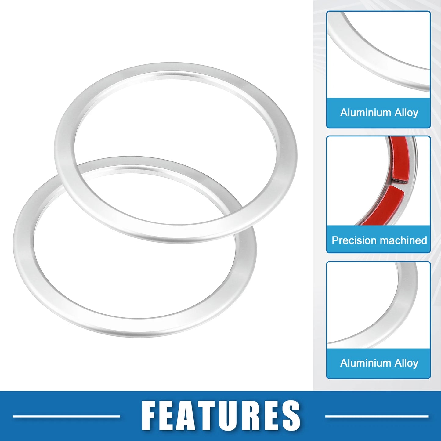 Set of 4 AC Air Vent Outlet Cover Ring Trim for Toyota Tundra (2014–2021)