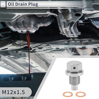 Set of 1 M12x1.5 Engine Oil Drain Plug with Gasket for Car Motorcycle