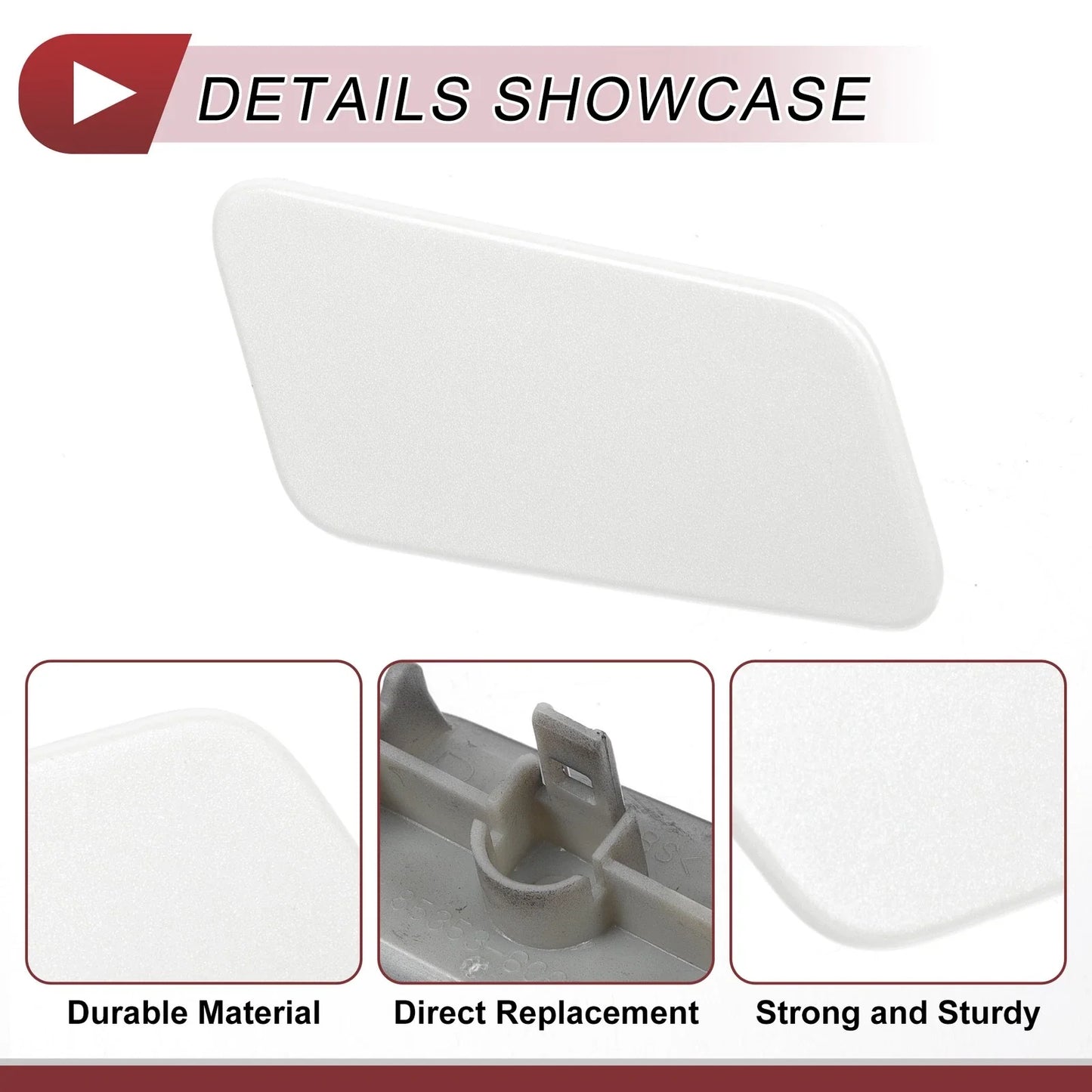 Front Right Washer Nozzle Cover for Lexus LX570 (2016-2021) - White 1 x