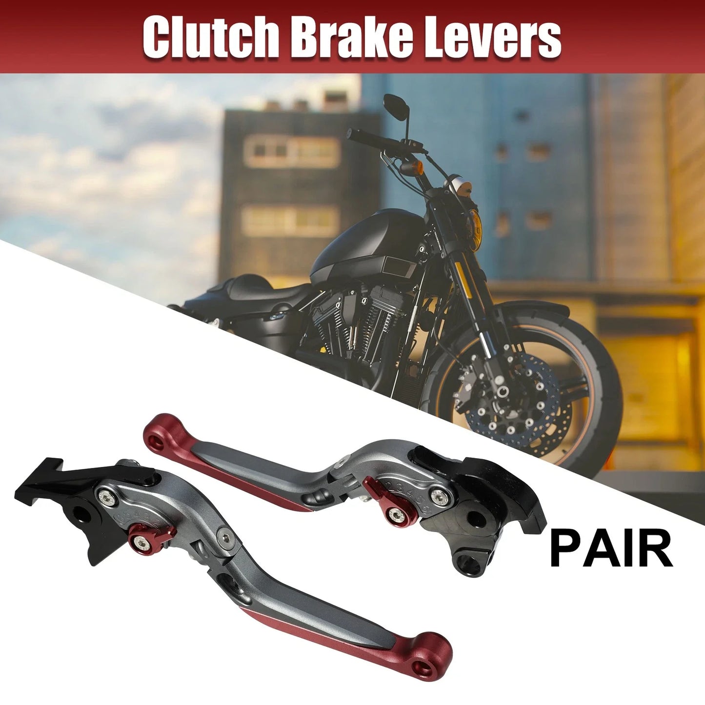 Motorcycle Brake Clutch Levers 2 x for Honda CB1300 (2003-2010) Titanium Red