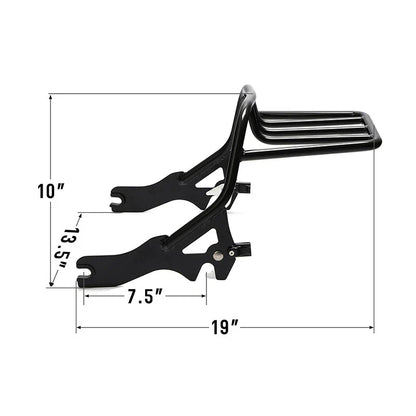 Vivid Black  Luggage Rack Mount for Harley Softail Fat Bob (2018-2024)