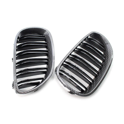 Double Slat Carbon Black Grille for BMW E60 E61 5 Series M5 (2004-2010)