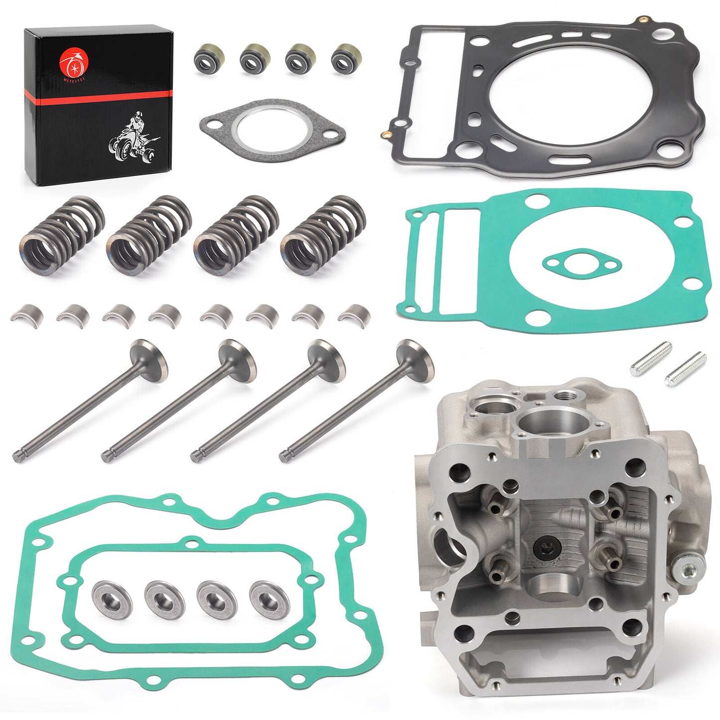 Engine Cylinder Head & Valve Kit for Polaris Big Boss 500 (1996–2000)