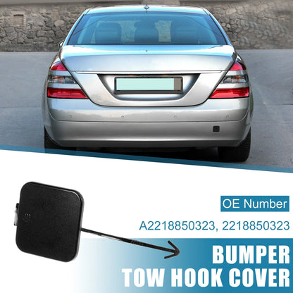 Rear Bumper Tow Hook Cover A2218850323 for Mercedes-Benz W221 (2007–2009) Gloss Black