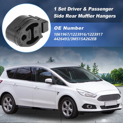 2X Front Muffler Rubber Hanger for Ford C-Max Fiesta Focus (2012–2019) 1061967/1223916