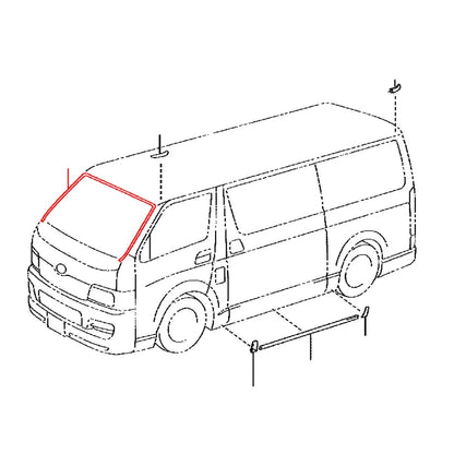 Front Windshield Moulding for Toyota HiAce Van (2005–2019)