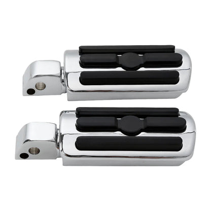 Chrome Rear Foot Pegs for Harley FXFB Fat Bob 2018-2025 ()