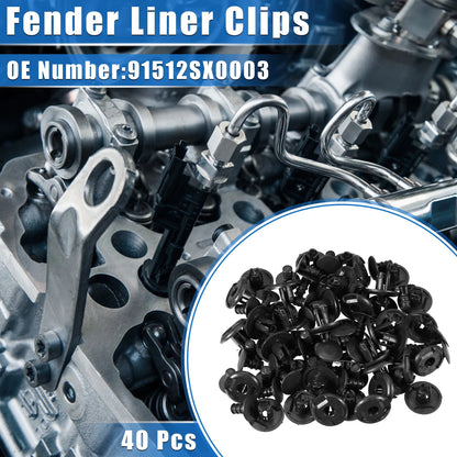 40 Pcs Fender Liner Clips for Honda (Various Models)