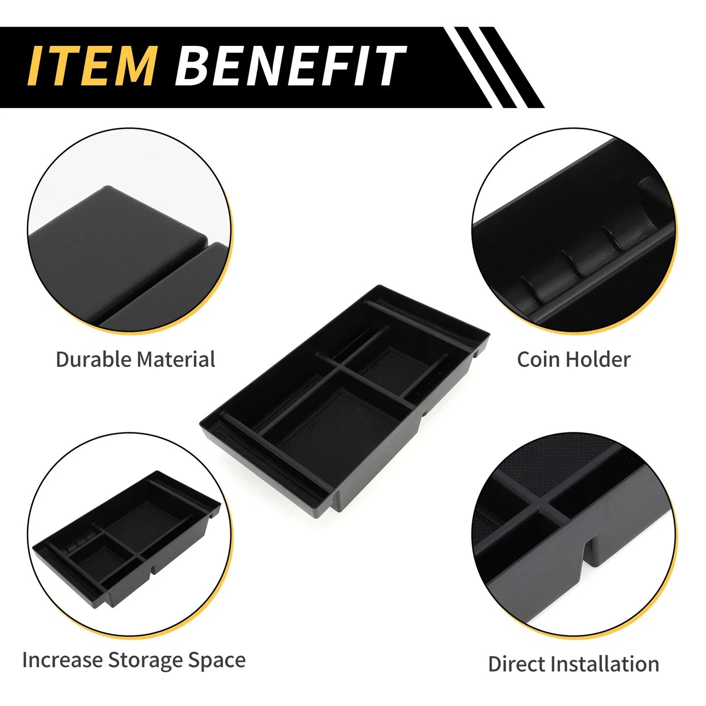 Full Center Console Organizer Tray for Chevy Silverado & GMC Sierra (2014-2023)