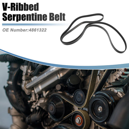 V-Ribbed Serpentine Drive Belt for Jaguar X-Type (2002–2008) No. 4861322