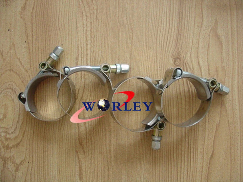 8PCS 2" Turbo Pipe Hose Coupler T-Bolt Clamps for Universal (54-62mm)